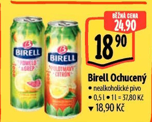 Nealkoholické pivo ochucené Birell