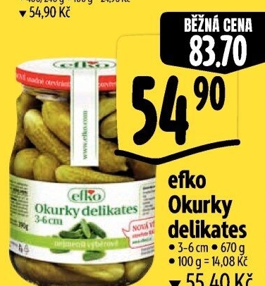 Okurky delikates Efko