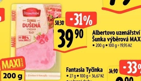 Šunka výběrová dušená Albertovo uzenářství