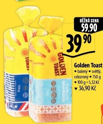 Toustový chléb Golden Toast