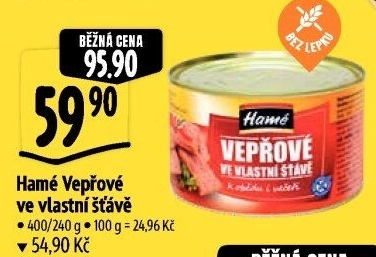 Vepřové maso ve vlastní šťávě Hamé