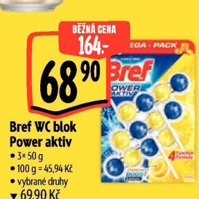 WC blok tuhý Power Aktiv Bref