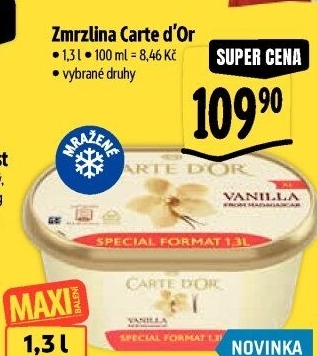 Zmrzlina ve vaničce Carte D'