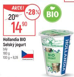 Bílý jogurt selský bio Hollandia