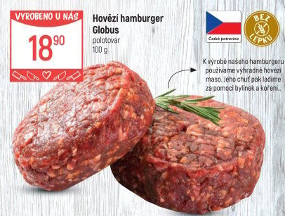 Hovězí hamburger Globus