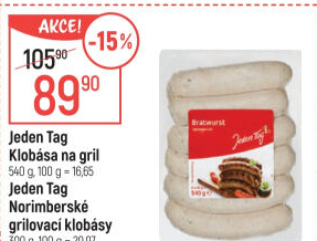 Klobása na gril Jeden Tag