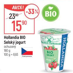 Ochucený jogurt selský bio Hollandia