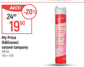 Odličovací tampony My Price