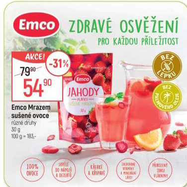 Ovoce sušené mrazem Emco