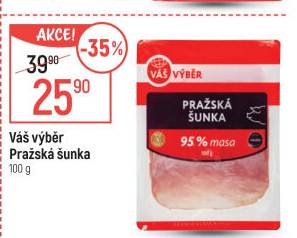 Pražská šunka nejvyšší jakosti Váš Výběr