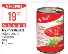 Rajčata krájená My Price