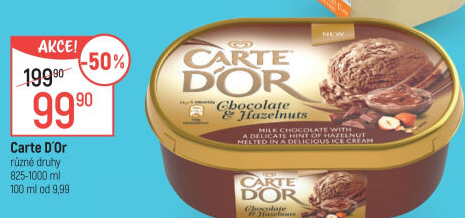 Zmrzlina ve vaničce Carte D'