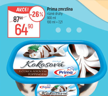 Zmrzlina ve vaničce Prima