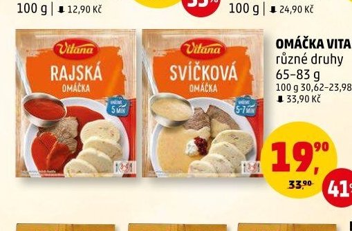 Omáčka Vitana různé druhy