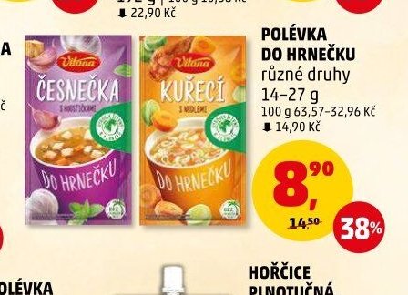 Polévka do hrnečku různé druhy