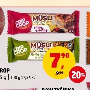 Müsli ovesná tyčinka Crip Crop různé druhy