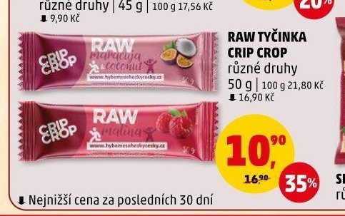 Raw tyčinka Crip Crop různé druhy