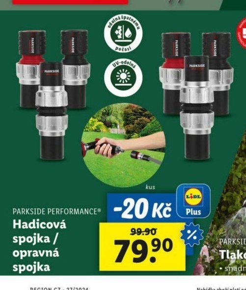 Parkside Performance Hadicová spojka / opravná spojka