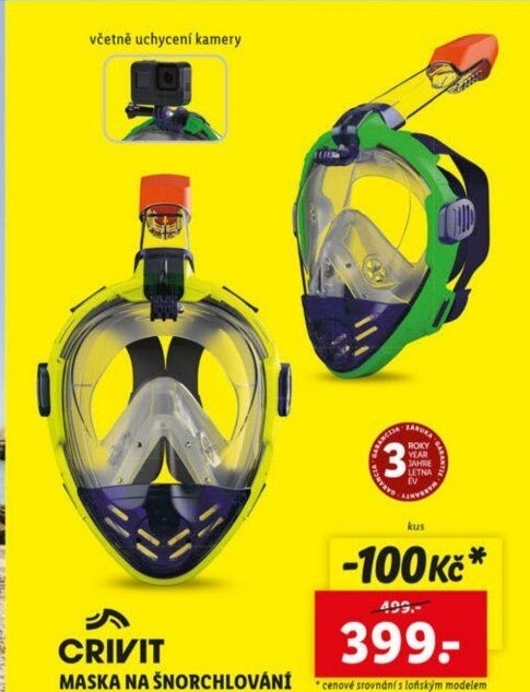Maska na šnorchlování Crivit