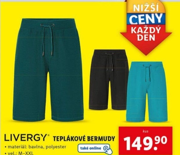 Pánské teplákové šortky - kraťasy Livergy