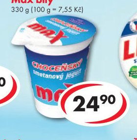 Choceňský smetanový jogurt Max bílý