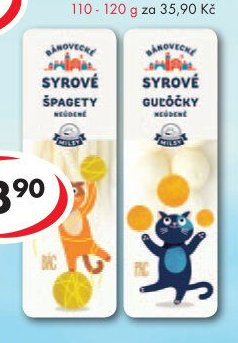 Syrové kuličky, špagety