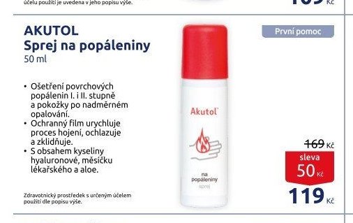AKUTOL Sprej na popáleniny 50 ml