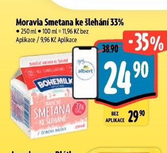 Moravia Smetana ke šlehání 33%