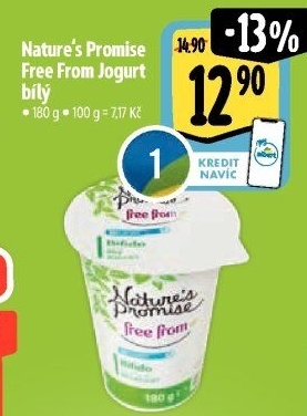 Bílý jogurt Bifido Free from Nature'