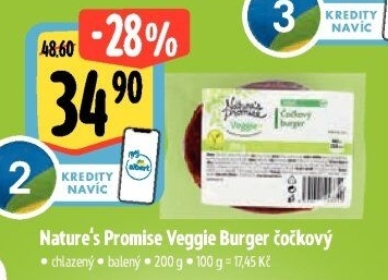 Burger čočkový Veggie Nature'