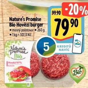 Hovězí burger Bio Nature'