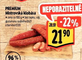 Klobása mistrovská Premium