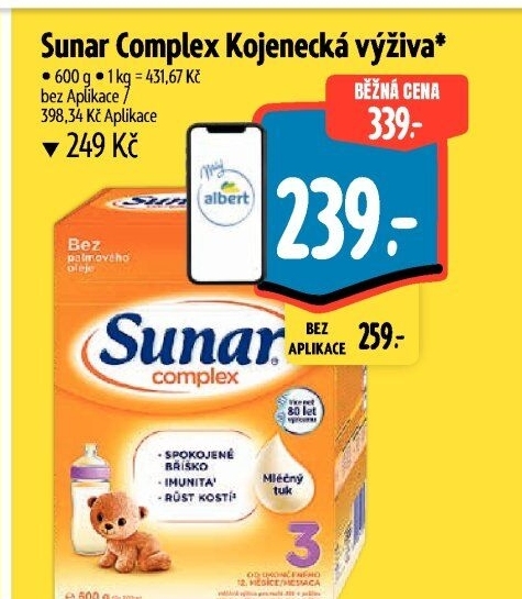 Kojenecká výživa Sunar Complex