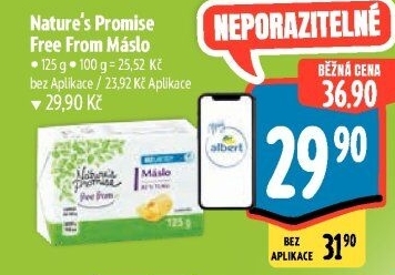Máslo bez laktózy Free From Nature'