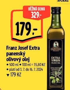 Olivový olej extra panenský Exclusive Franz Josef Kaiser