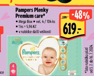 Pleny dětské Pampers Premium Care