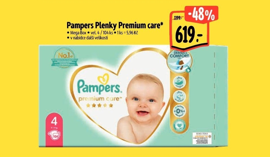 Pleny dětské Pampers Premium Care