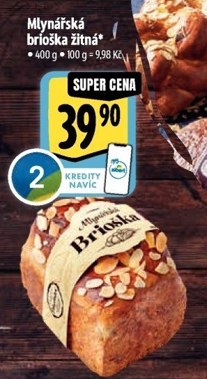 Brioška Mlynářská žitná Albert