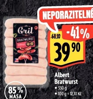 Grilovací klobása bratwurst Albert Gril