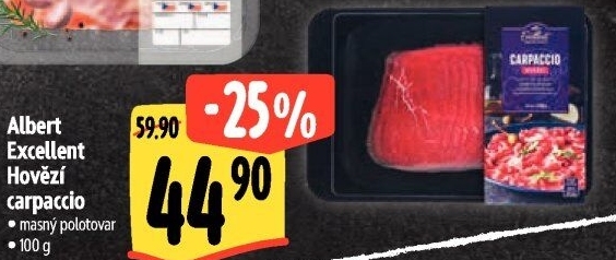 Hovězí carpaccio Albert Excellent