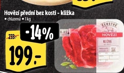 Hovězí přední bez kosti - kližka Albert