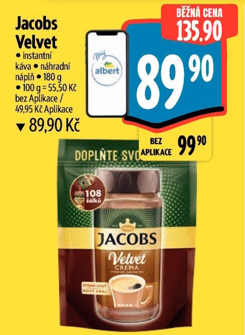 Instantní káva Jacobs Velvet Crema