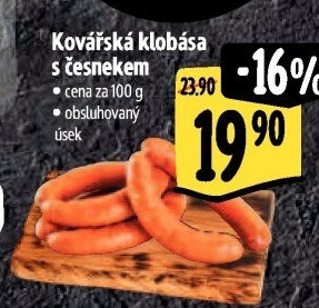 Klobása kovářská s česnekem