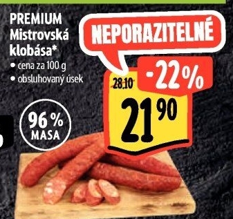 Klobása mistrovská Premium