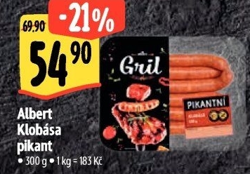 Klobása pikantní Albert Gril