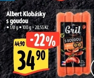 Klobása s goudou Albert Gril