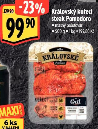 Kuřecí steak Pomodoro Královský Albert Gril