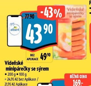 Minipárečky vídeňské se sýrem Ponnath