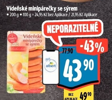 Minipárečky vídeňské se sýrem Ponnath