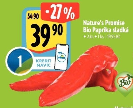 Paprika červená bio Nature'